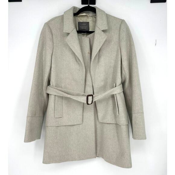 JCREW Belted Peacoat WOol by Nello Gori Lady Day Topcoat - Picture 1 of 8